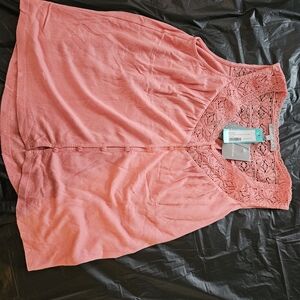 Daniel Rainn Coral Lace Knit Tank